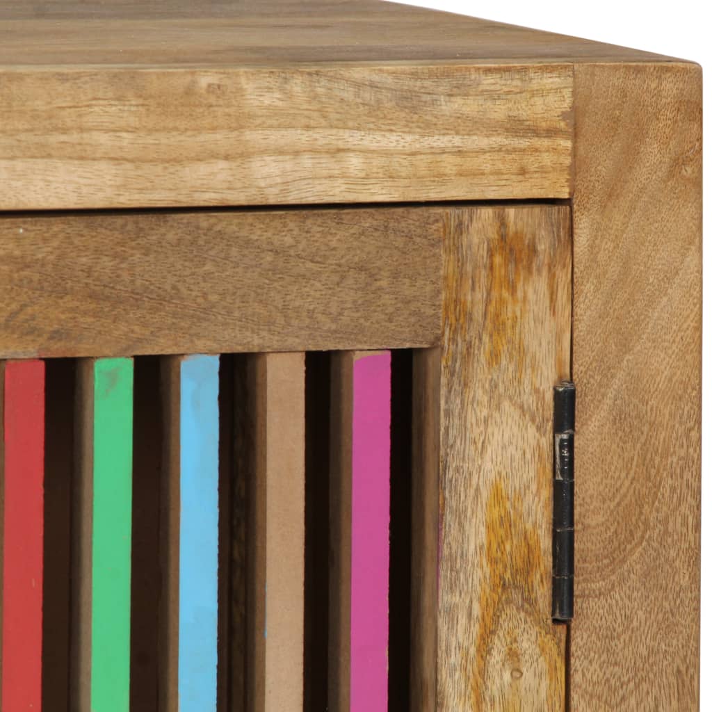 Mesita De Noche De Madera Maciza De Mango 40x30x50 Cm_4