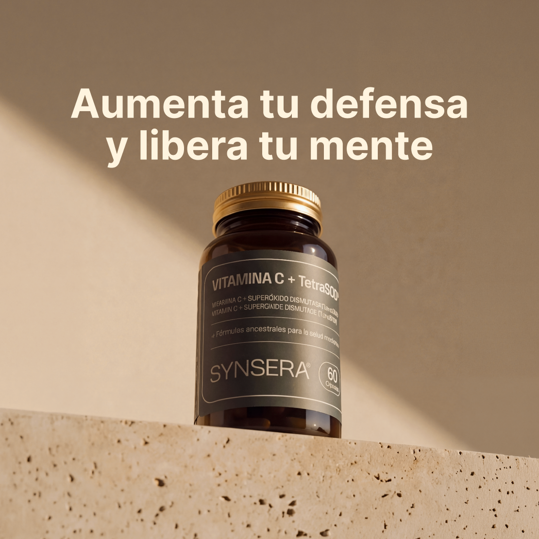 Pack 3 Botes Vitamina C + Tetrasod® 60 Cápsulas Synsera Labs_2