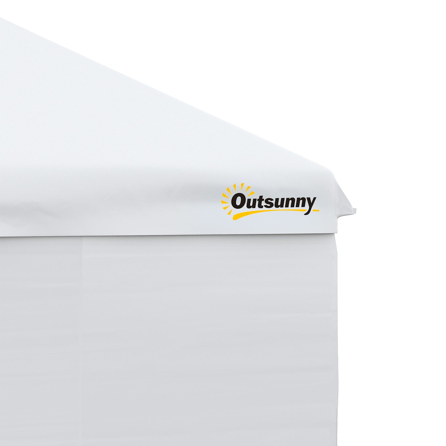 Outsunny Cenador De Jardín 3x3m Con Altura Ajustable 4 Paredes Extraíbles Blanco_4