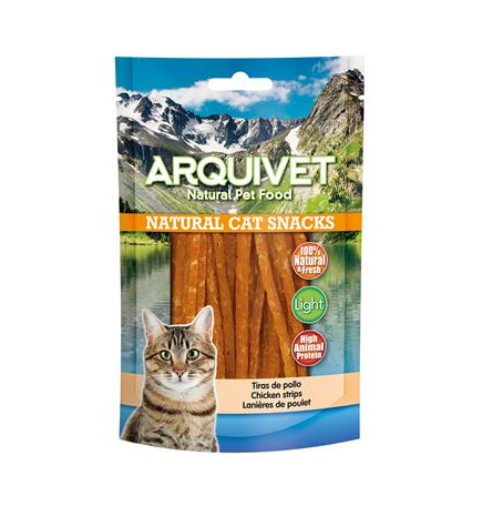 Arquivet tiras de frango 50 g Snack natural para gatos