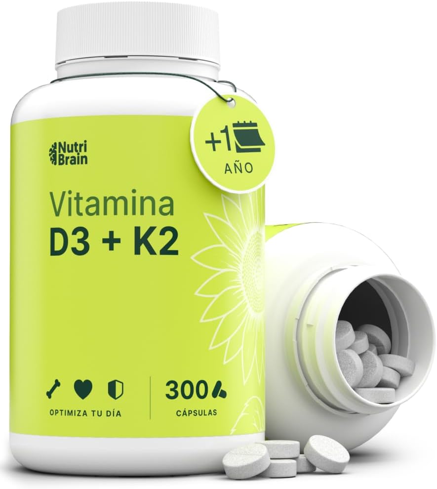 Vitamina D3 4000ui Y K2 Para Huesos E Inmunidad Nutribrain 300 Comprimidos_0