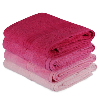 Juego De Toallas De Baño (4 Piezas) Rosa Claro, Rosa, Rosa Palo, Fucsia_0