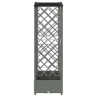Cama Elevada Con Trellis Y Techo Gris Claro 203,5 X 40 X 123 Cm_3