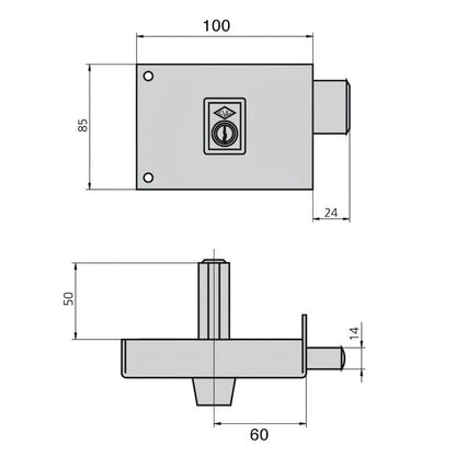 Cerradura Cvl 1124a/10/he Derecha_1