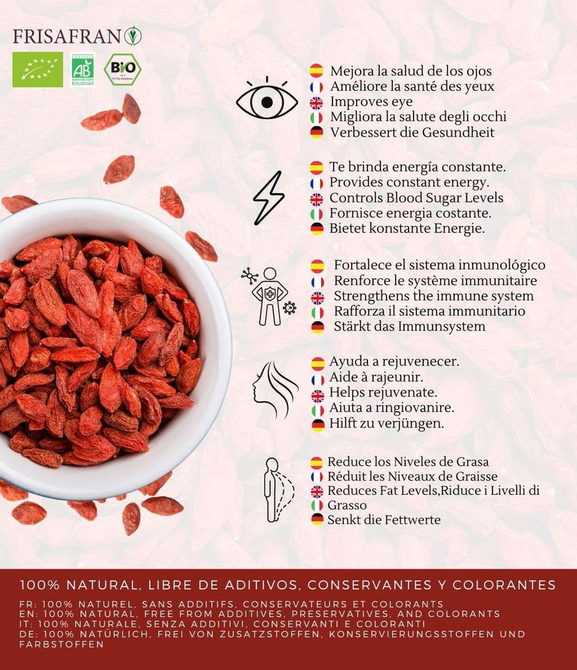 Bayas De Goji Deshidratadas Eco - Calidad Y Sabor | Frisafran 1 Kg_2