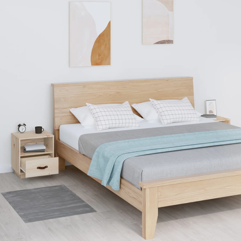 Mesitas De Noche 2 Uds Madera Maciza De Pino 40x34x45 Cm_1