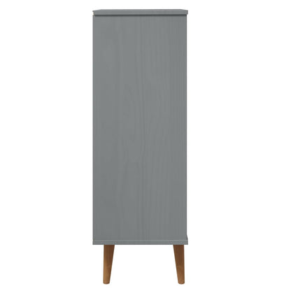Vidaxl Zapatero Molde Madera Maciza De Pino Gris 59,5x35x103 Cm_5
