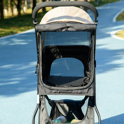 Pawhut Carrito Para Perros Plegable Con Cesta De Almacenaje 80,5x51,5x100 Cm_4