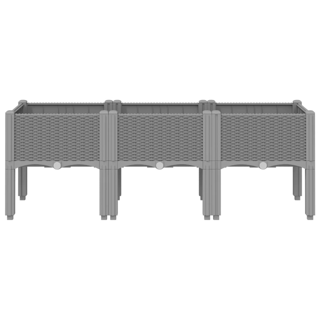 Jardinera Con Patas Pp Gris Claro 120x40x42 Cm_2