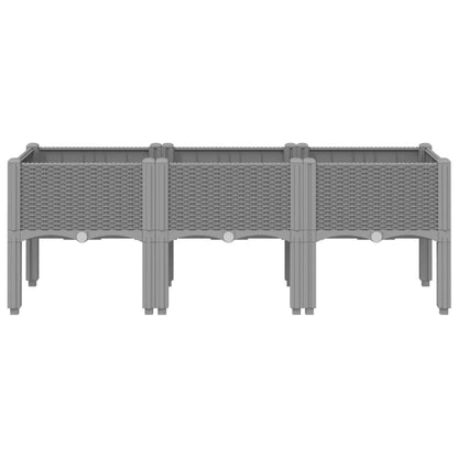 Jardinera Con Patas Pp Gris Claro 120x40x42 Cm_2