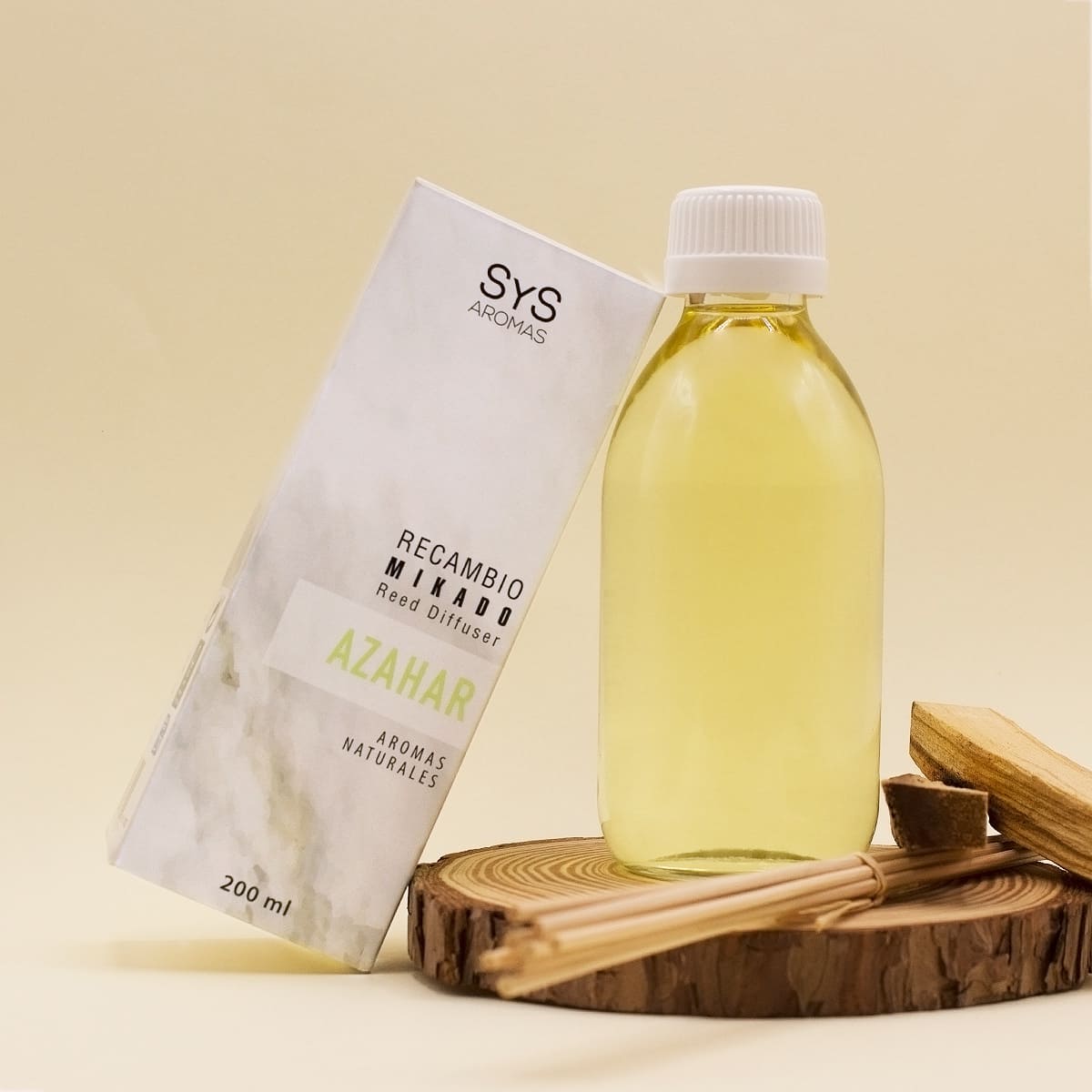 Recambio Mikado Azahar 200 ml Con Varillas | Aroma Floral Fresco | Refill Difusor | Larga Duración_2