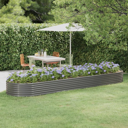 Jardinera Arriate Acero Galvanizado Gris 396x100x36 Cm_1