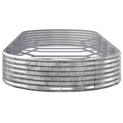 Jardinera Arriate Acero Galvanizado Plata 373x140x36 Cm_3