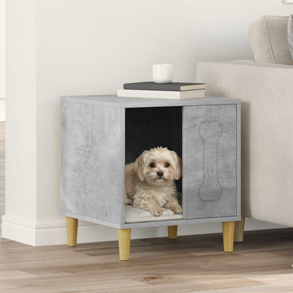 Casa Para Perros Concreto 44 X 42 X 49 Cm Madera De Ingeniería_1