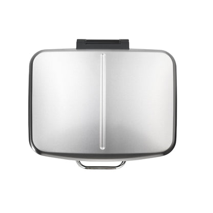 Papeleira com pedal Easy Close Studio Duo em aço inoxidável, 2 x 20 litros.
