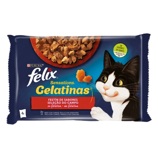 FELIX Sensations Festa de Sabores em Gelatina 4x85g