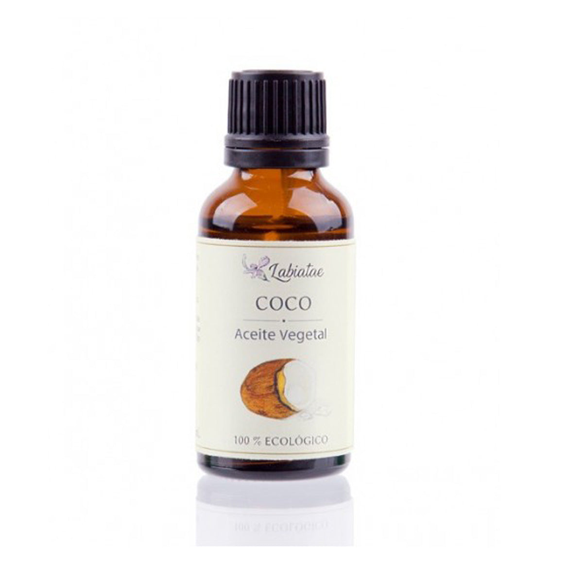 Óleo de coco biológico (Coccus nucifera). 250ml.