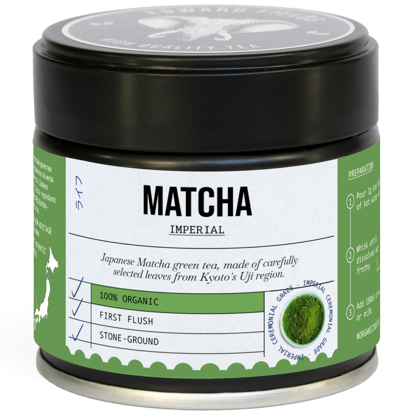Matcha Cerimonial Japonês Imperial Orgânico Edward Fields 30 g