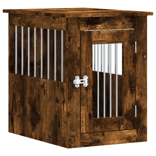 Jaula Para Perros Madera Ingeniería Roble Ahumado 45x62x59 Cm_0