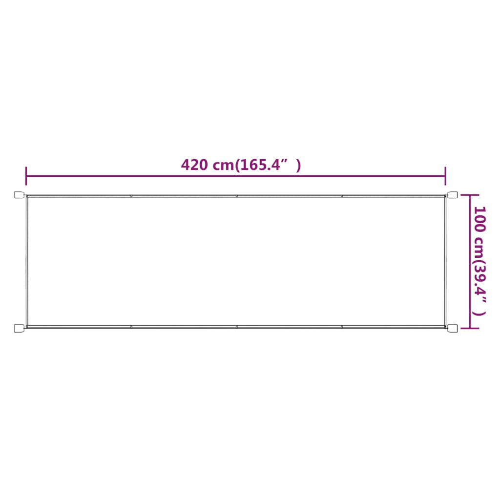Vidaxl Toldo Vertical Terracota Tela Oxford 100x420 Cm_2