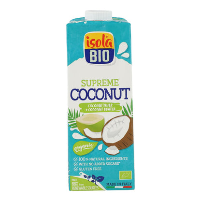 Bebida de coco biológica Supreme Isola Bio 1L