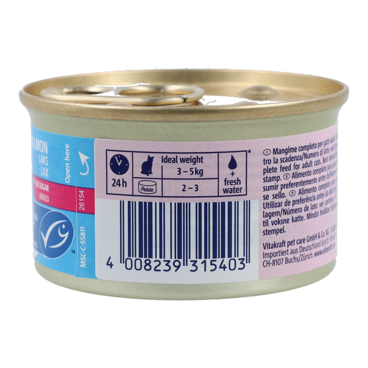 Mousse de salmão Vitakraft Latita Poésie 85 g de ração húmida para gatos