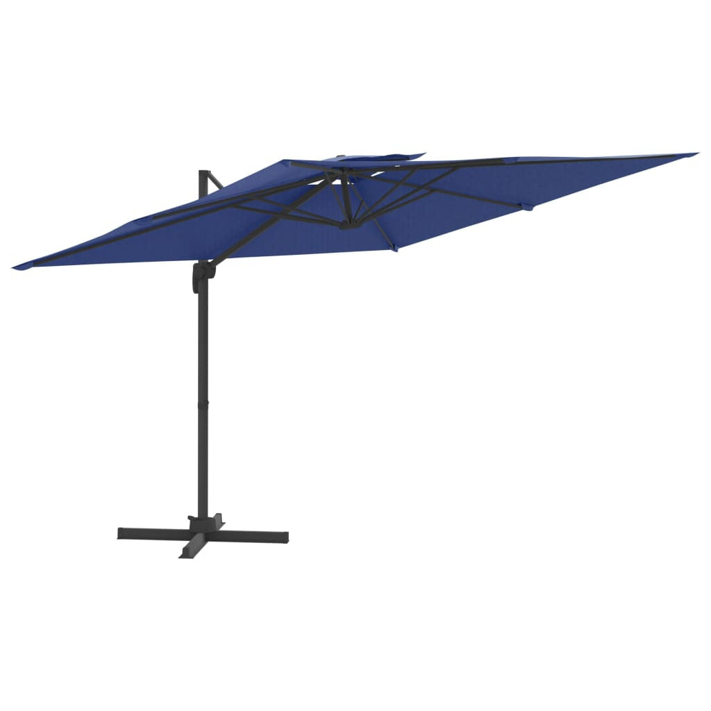 Vidaxl Sombrilla Colgante De Doble Techo Azul Celeste 400x300 Cm_0