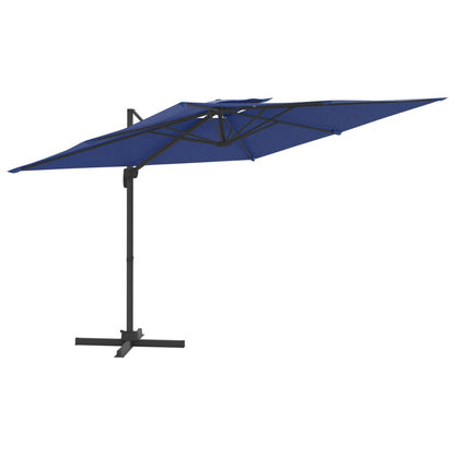 Vidaxl Sombrilla Colgante De Doble Techo Azul Celeste 400x300 Cm_0