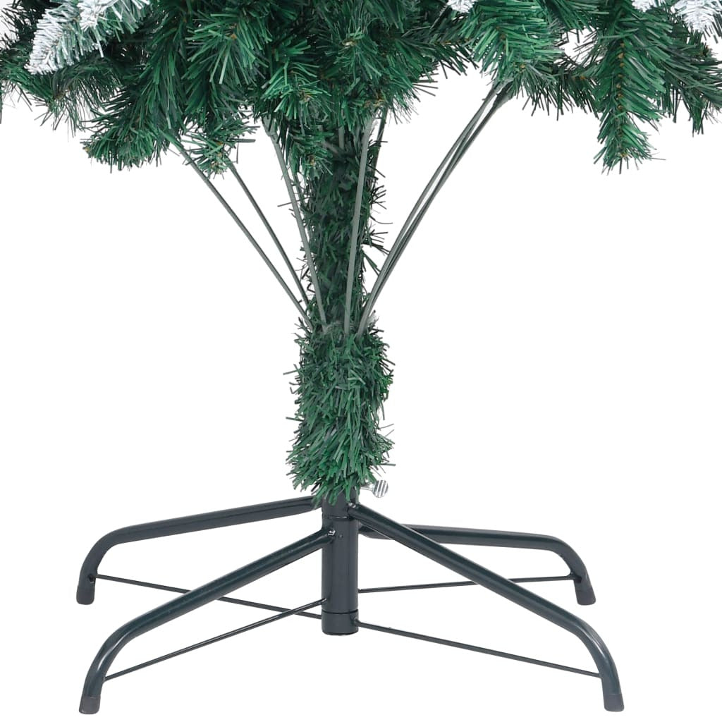 Vidaxl Árbol De Navidad Artificial Con Piñas Y Nieve Blanca 210 Cm_4