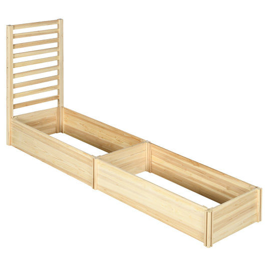 Outsunny Jardinera Con Celosía Para Plantas Trepadoras Y 2 Cajas De Cultivo_0