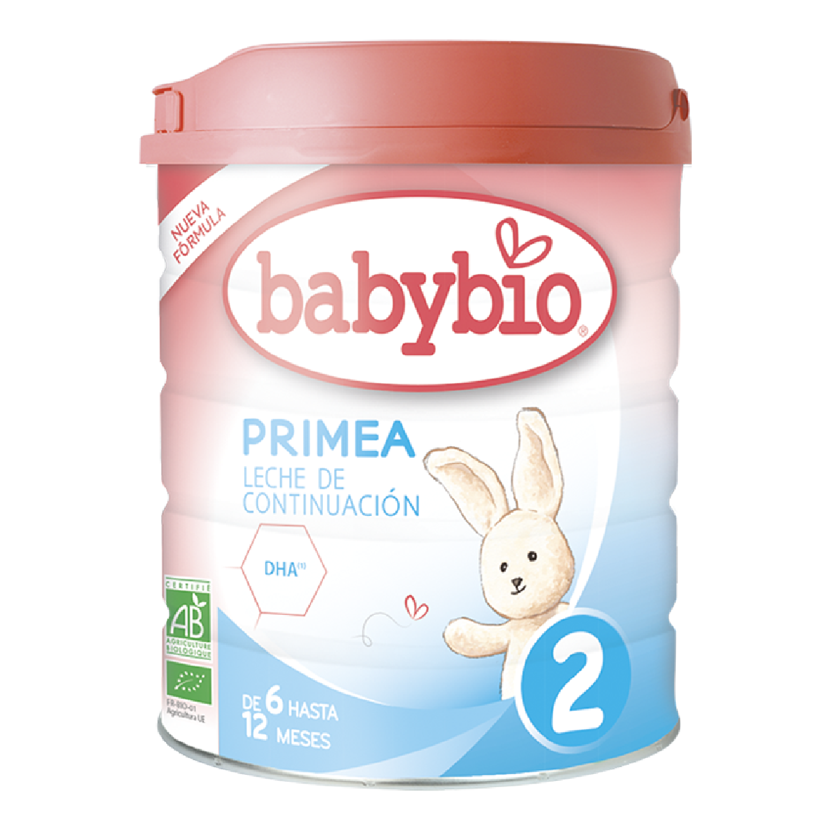 Embalagem de 3 unidades de leite de continuação biológico Primea 2 Babybio 800 g