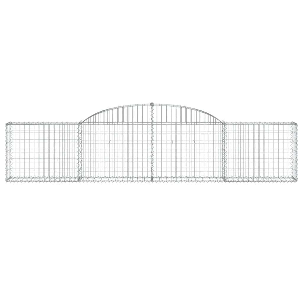 Cestas De Gaviones 25 Uds Forma De Arco Hierro 300x30x60/80 Cm_3