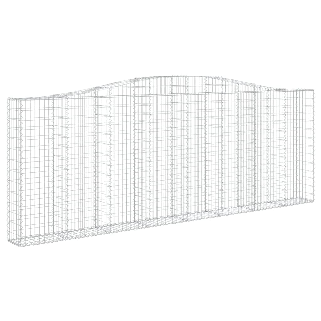 Cestas De Gaviones 9 Uds Forma De Arco Hierro 400x30x140/160 Cm_2