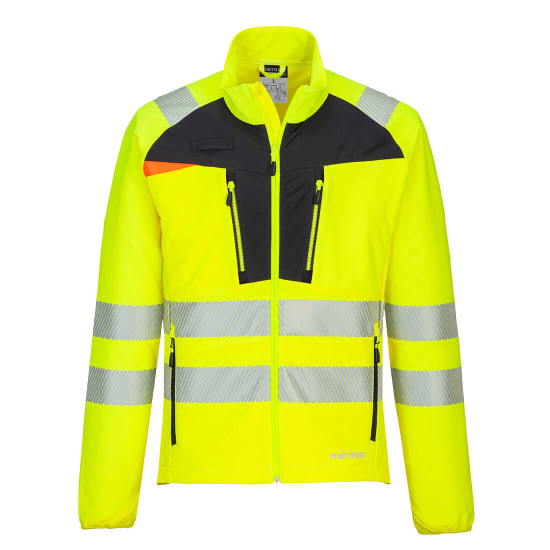 Camiseta De Alta Visibilidad Base Layer Dx4 Con Cremallera / Xl / Amarillo-negro_0
