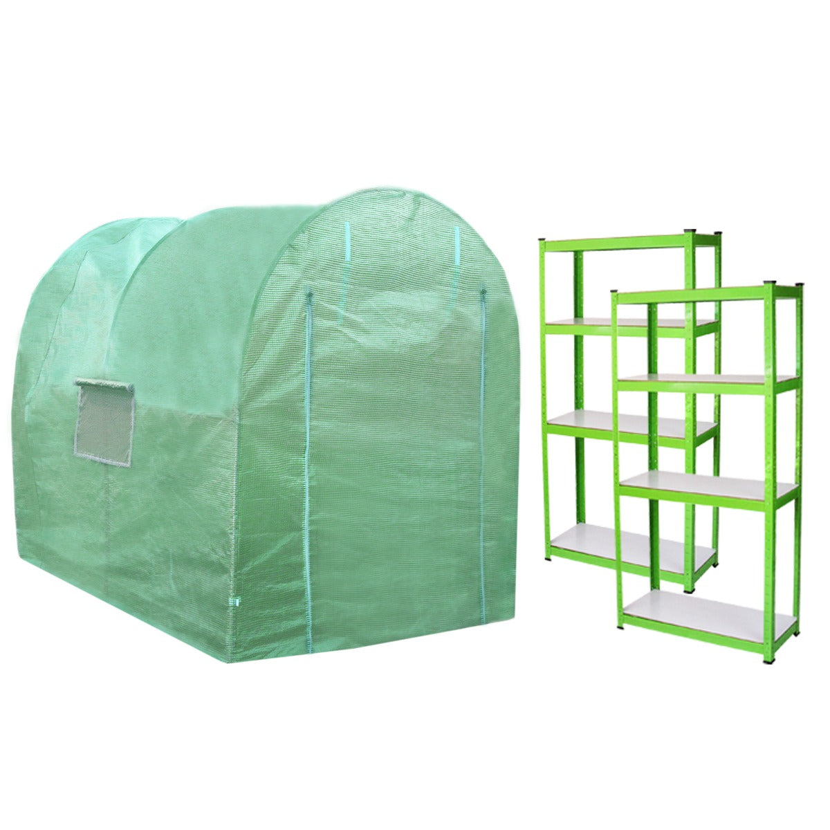 Invernadero Politúnel Con Estantería Galvanizada De Jardín Carpa De Cultivo 19mm 2 X 3m_0