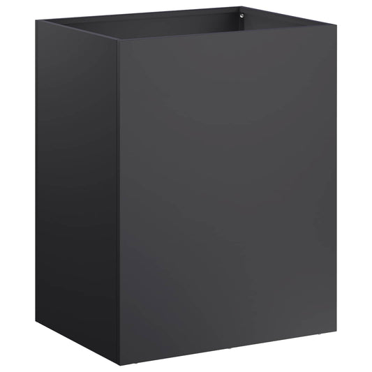 Macetero De Jardín Negro 40 X 30 X 50 Cm Acero Laminado En Frío_0
