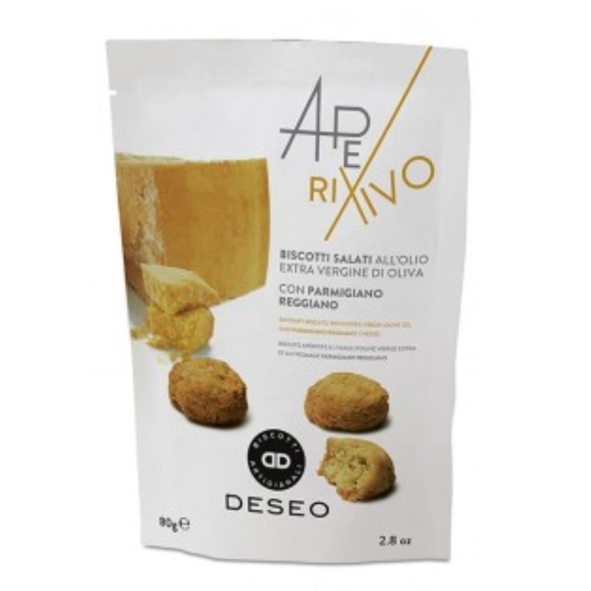 Bolachas Salgadas Desire com Queijo Parmigiano Reggiano 80g