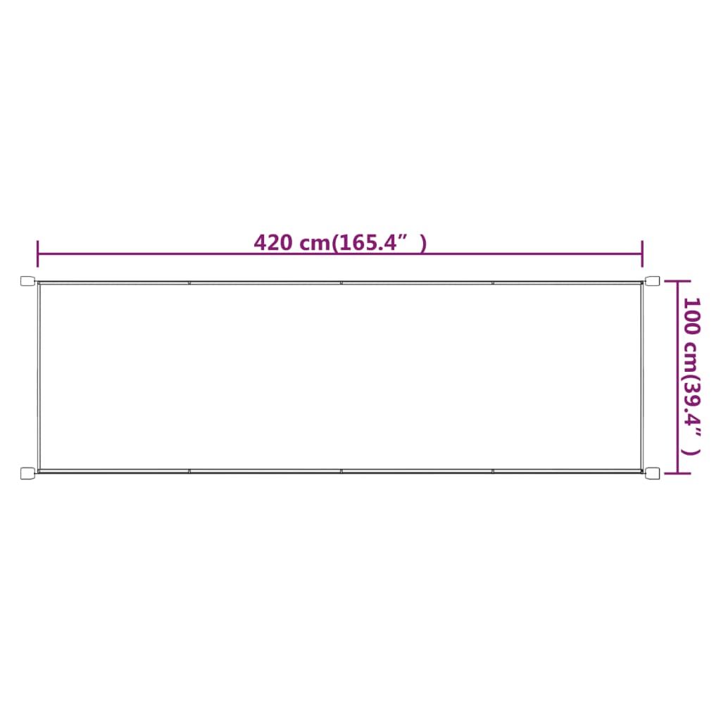 Vidaxl Toldo Vertical Tela Oxford Gris Taupé 100x420 Cm_2