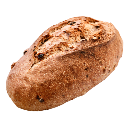 Pan oval ecológico con pasas y nueces 500 g_0