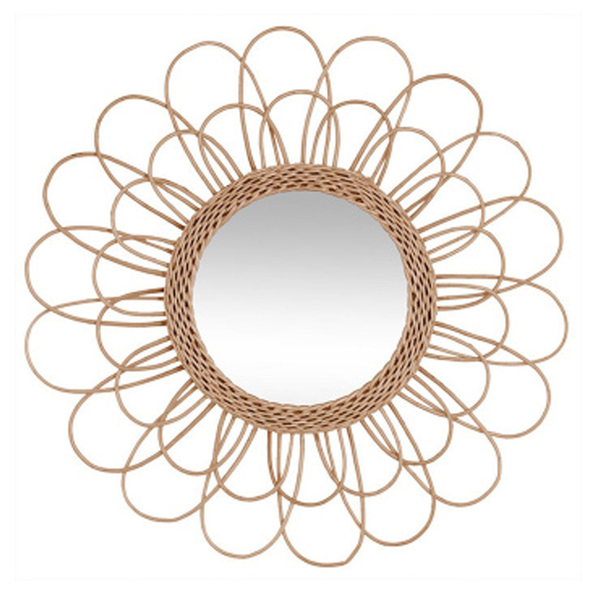Wellhome Espejo Flor De Ratán D.56cm_0