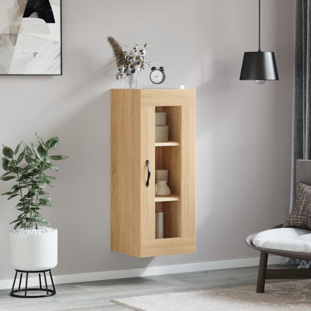 Armario De Pared Roble Sonoma 34,5x34x90 Cm / Vetonek_5