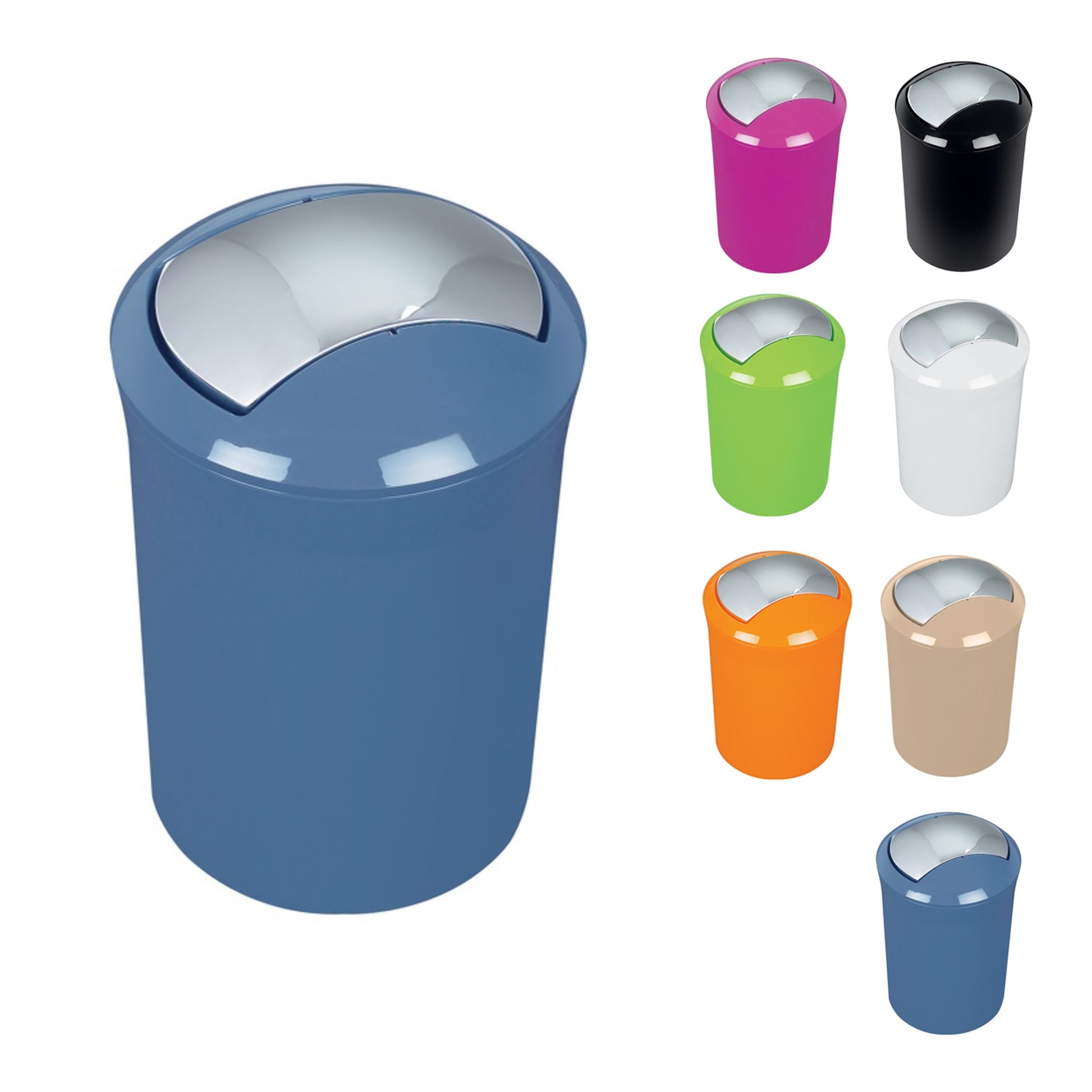 Cubo De Basura Spirella Colección Sydney Color Denim Acrilico (5l)_4