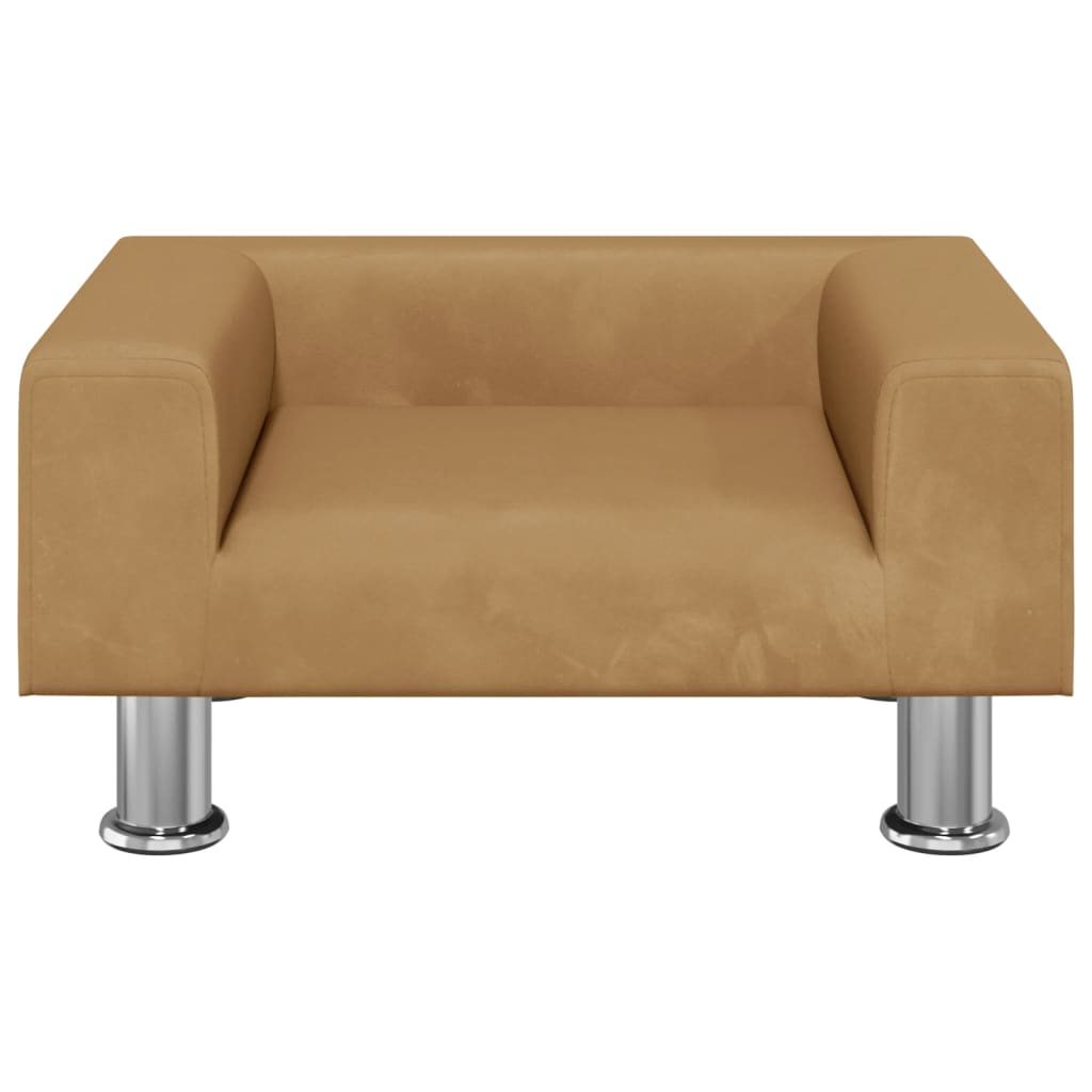 Cama Para Perros De Terciopelo Marrón 50x40x26,5 Cm / Vetonek_3