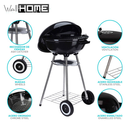 Well Home Barbacoa Con Ruedas Tipo Bowl Ø47cm_2