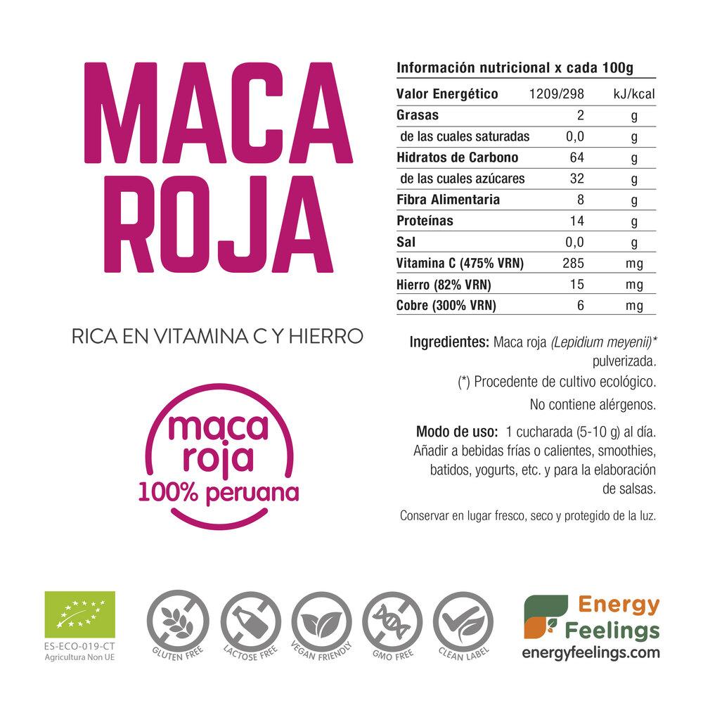 Maca Vermelha Eco em Pó Energy Feelings 500 g
