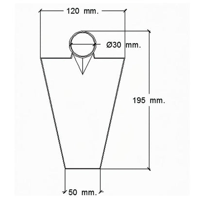 Azada Forjada Sin Mango 293/  450 Gramos_1