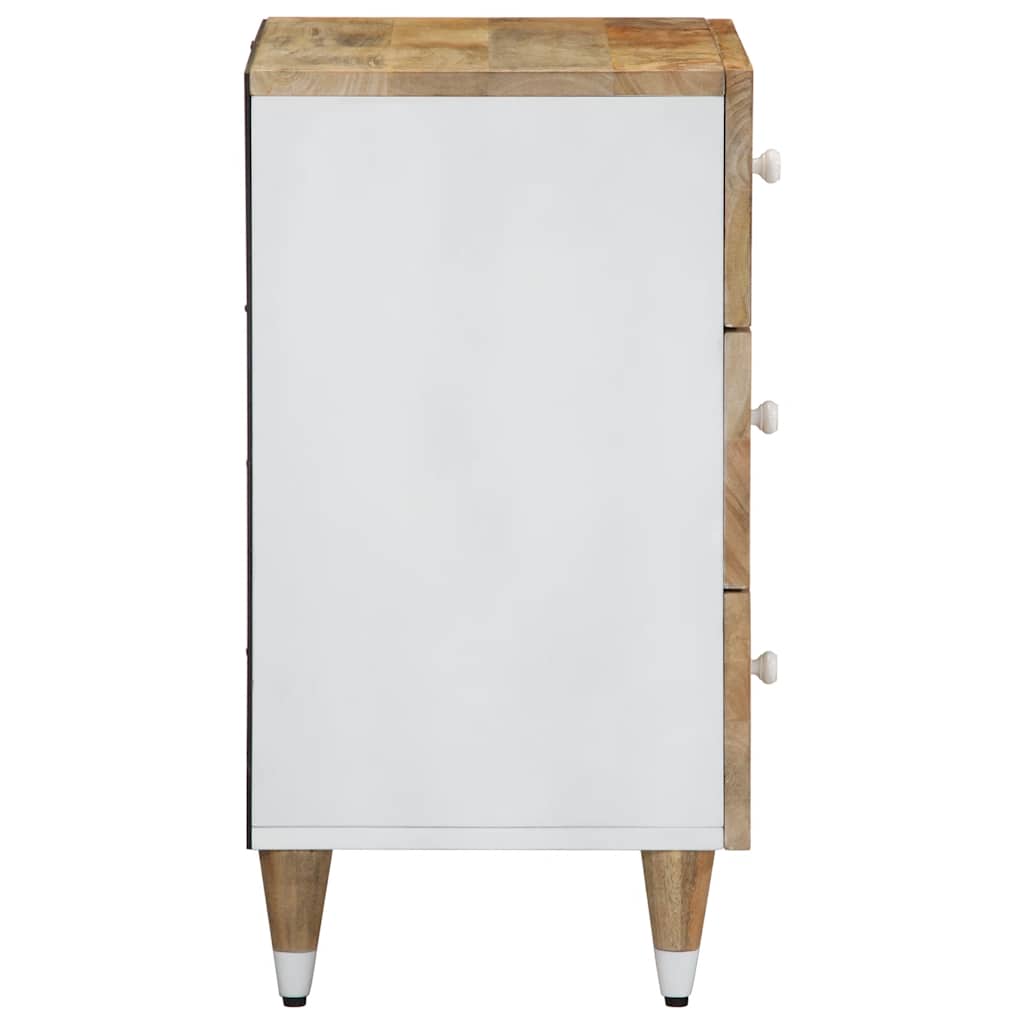 Mesita De Noche Madera Maciza De Mango 50x33x60 Cm_2