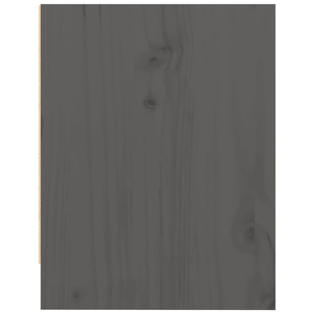 Mesitas De Noche 2 Uds Madera Maciza Pino Gris 40x30,5x40 Cm_3