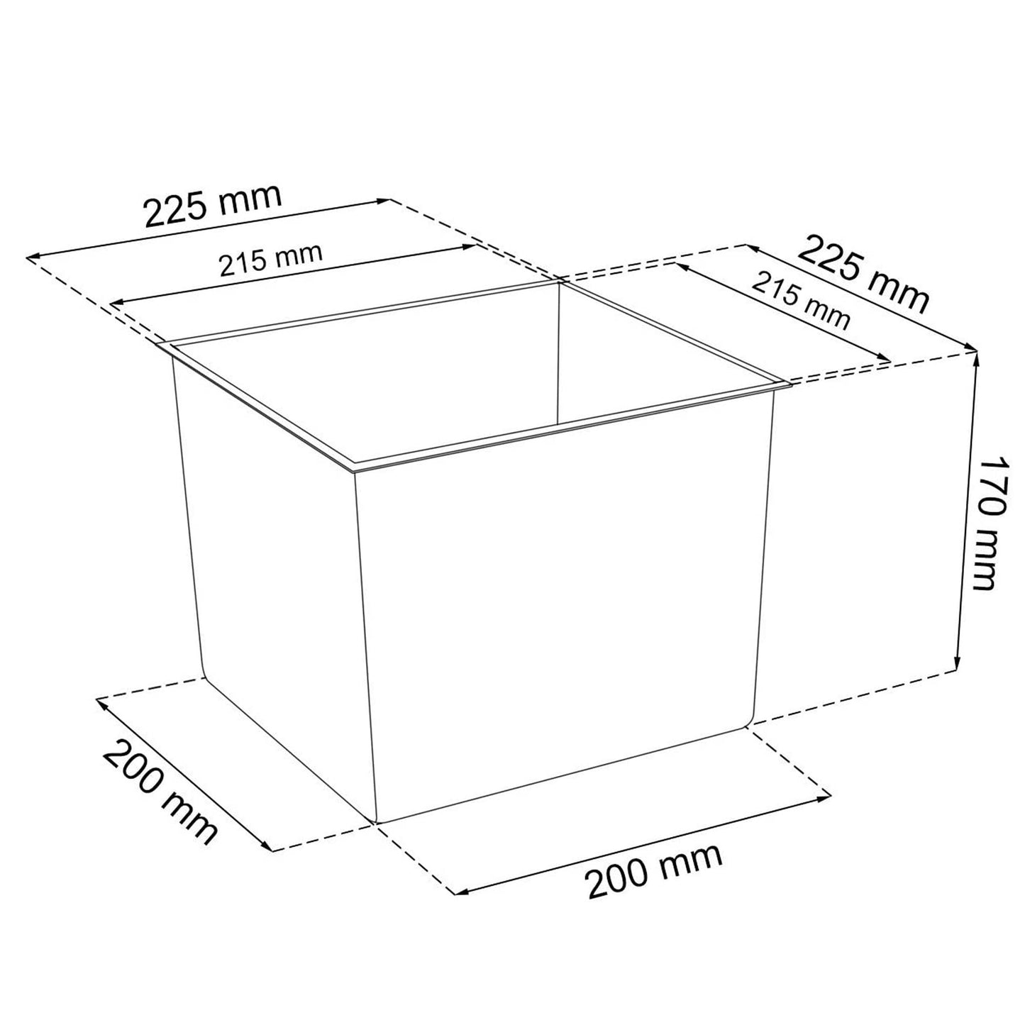 Maceta Rato De 26,6 Litros Con Inserto 26,5 X 26,5 X 50 Cm En Color Antracita