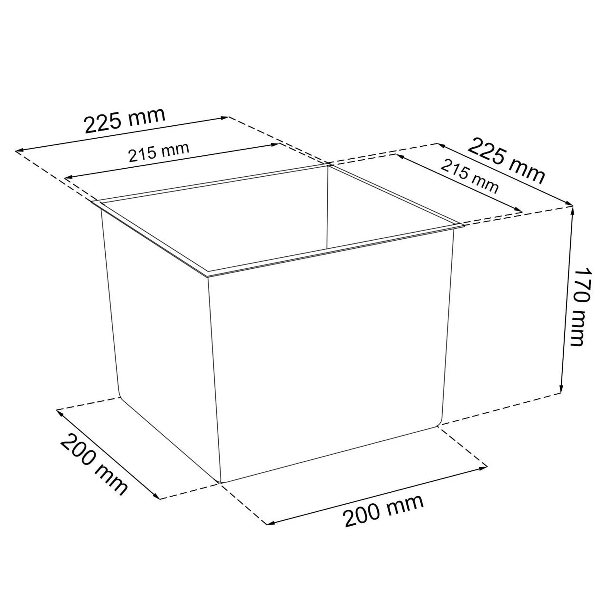 Maceta Rato De 26,6 Litros Con Inserto 26,5 X 26,5 X 50 Cm En Color Antracita